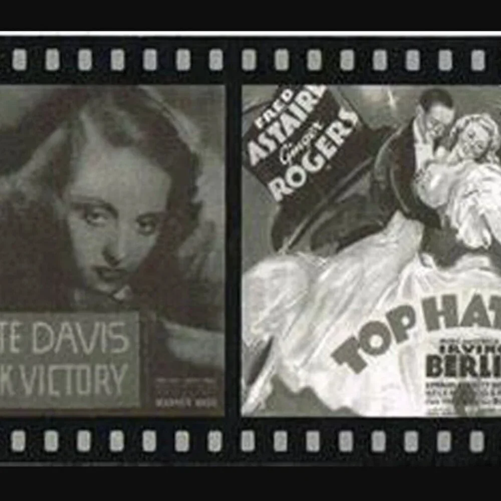 Old Hollywood Film Strip Movie Posters Wallpaper Border